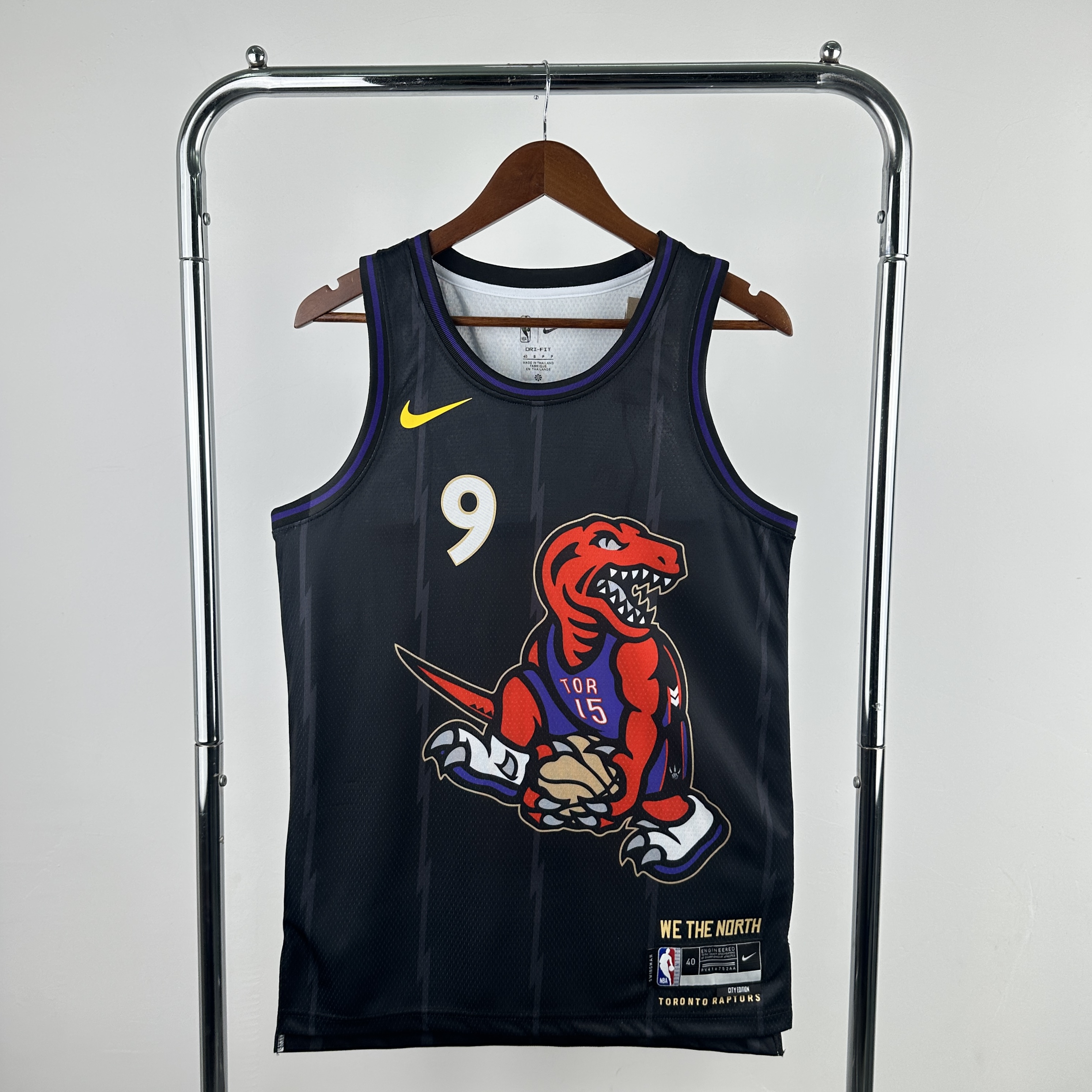 Men Toronto Raptors #9 Barrett black NBA Nike 2024-25 Season Jerseys